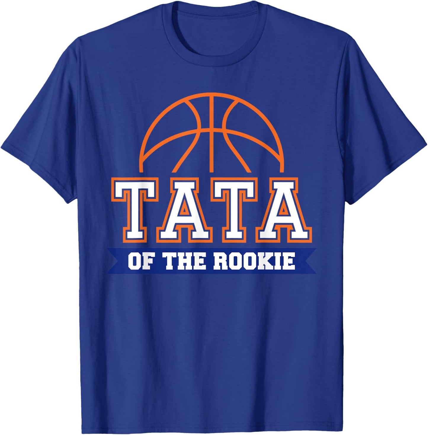 Tata of Rookie 1st Birthday Basketball Theme Matching Party T-Shirt - T-Shirt | Royal