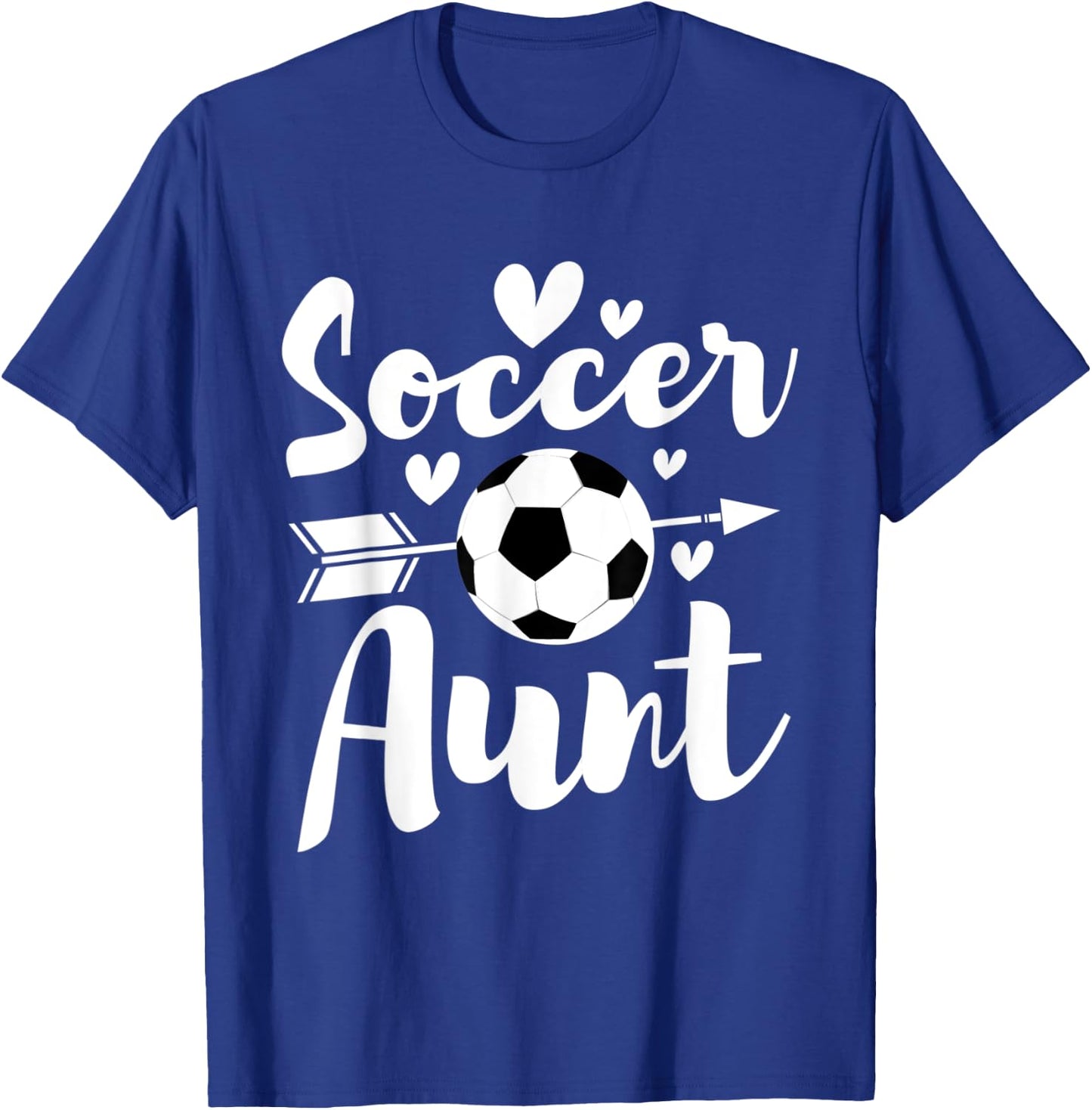 Soccer Aunt - Auntie Aunty Sports Ball Lover Family T-Shirt - T-Shirt | Royal