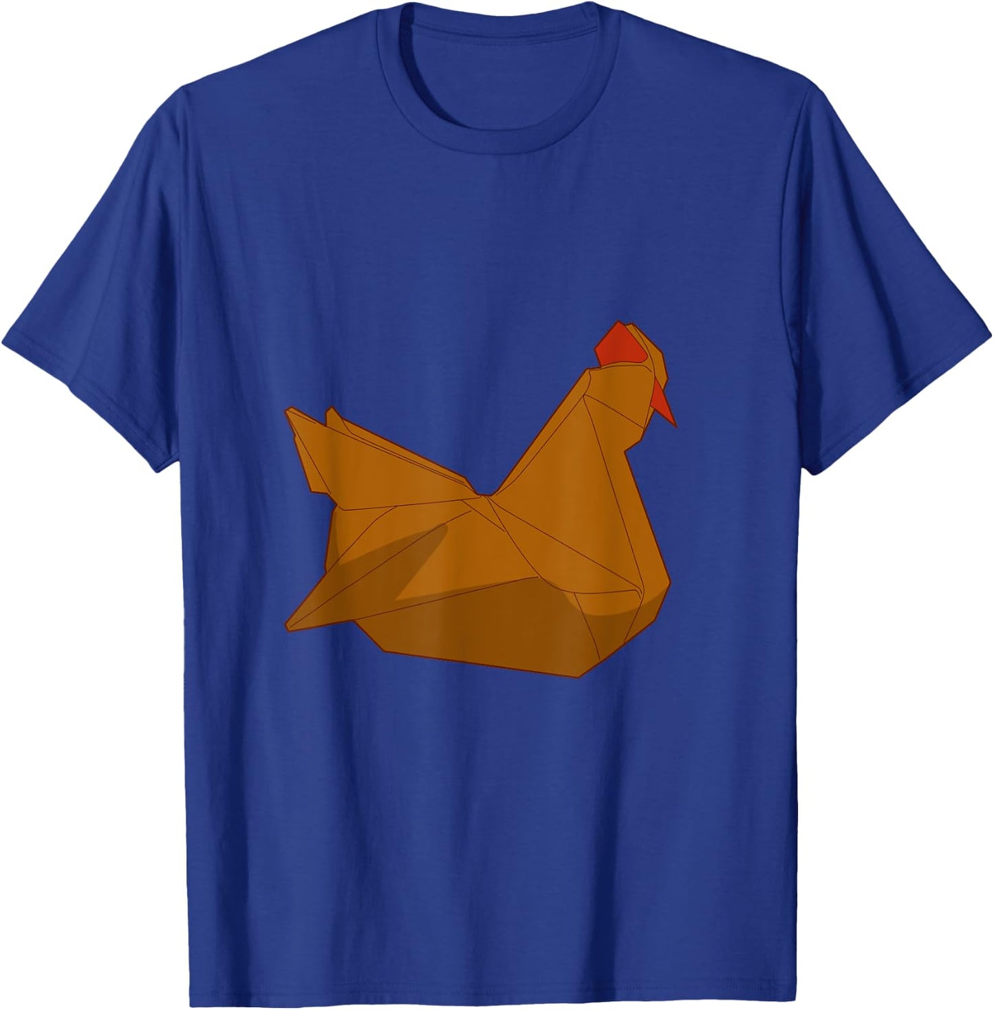 Origami Paper Geometric Chicken T-Shirt - T-Shirt | Royal