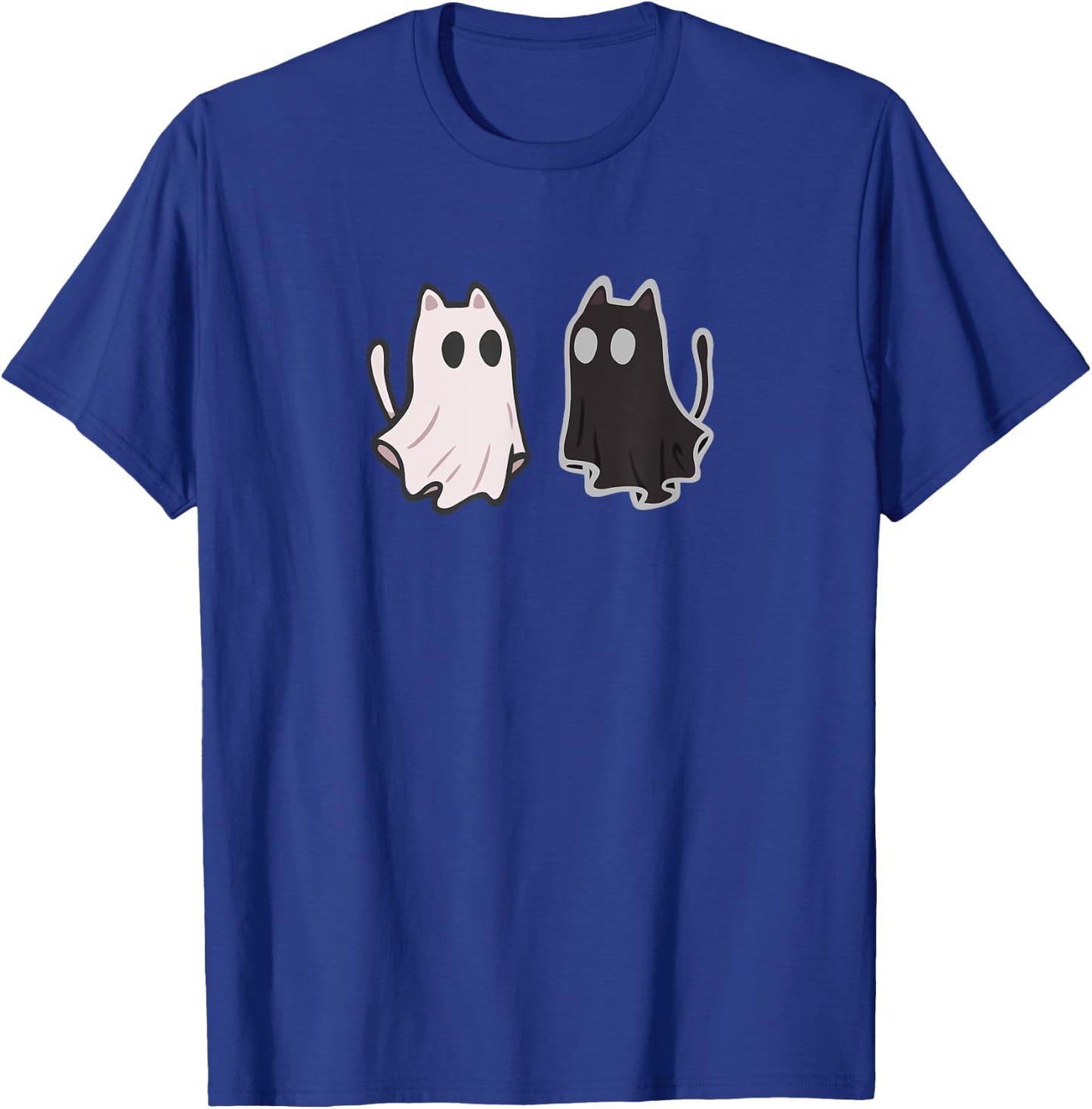 Flowing Little Cute Ghost Cats T-Shirt - T-Shirt | Royal