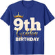 9th Golden Birthday Age Crown 9 Year Old Funny B-Day T-Shirt - T-Shirt | Royal