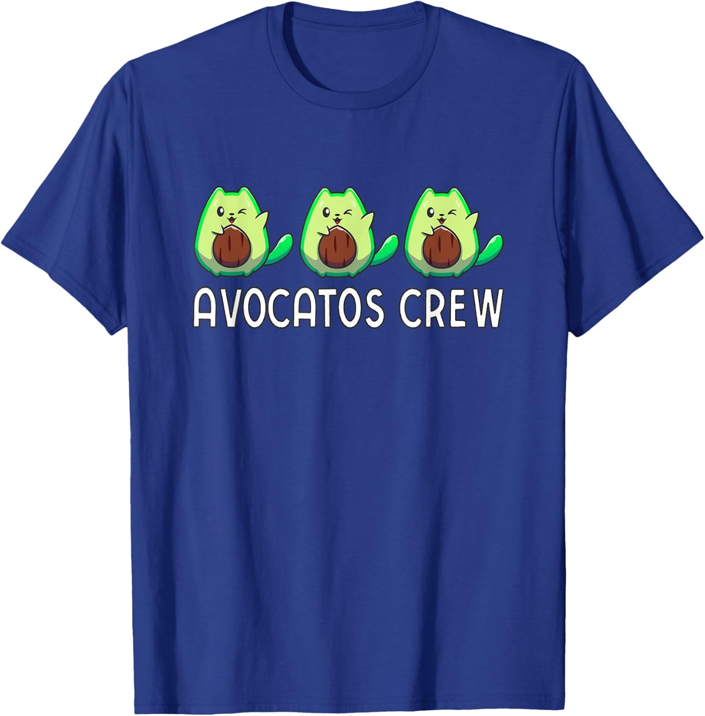 Avocado Cat Avocato Crew Avogato Cat Vegan Men Women Girls Kids T-Shirt - T-Shirt | Royal