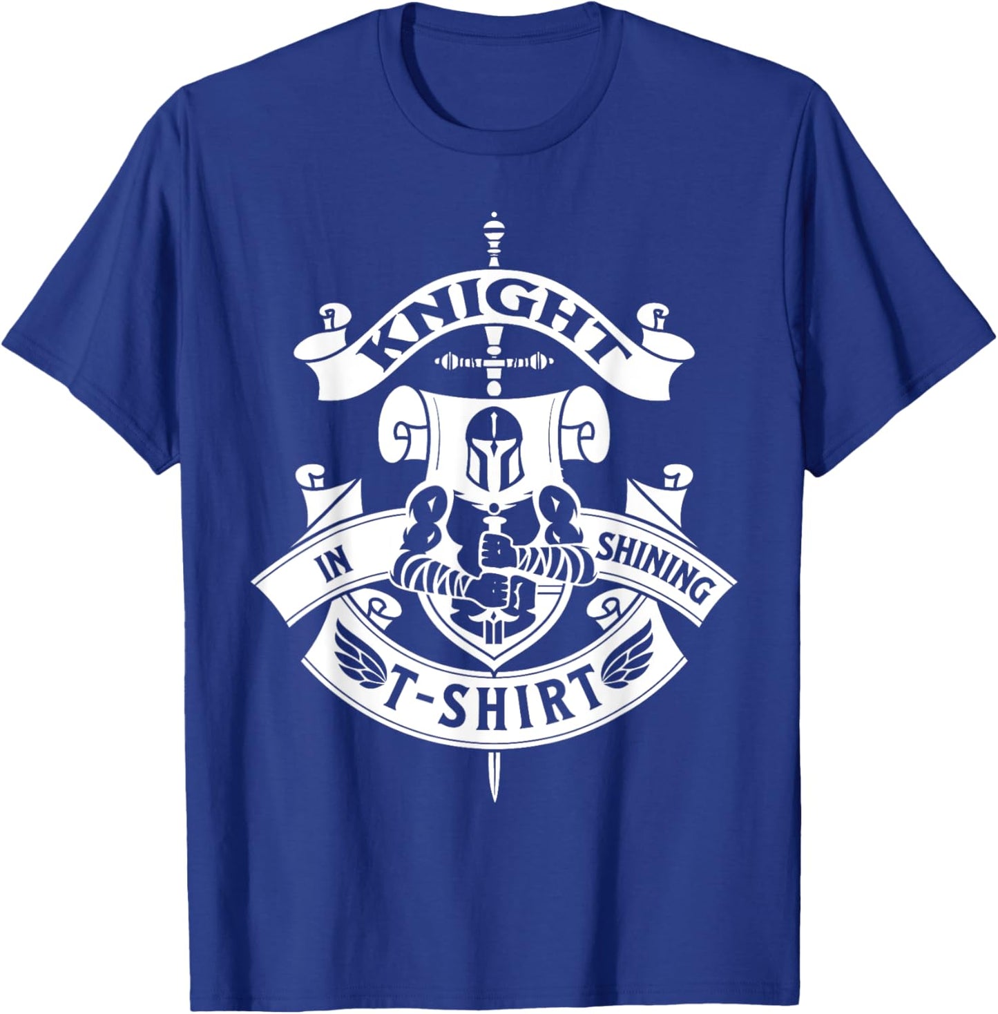 Ren Faire by Knight Medieval Renaissance Knight In Shining Armour for -Adults, Black, Short Sleeve, Classic Fit, Small T-Shirt - T-Shirt | Royal