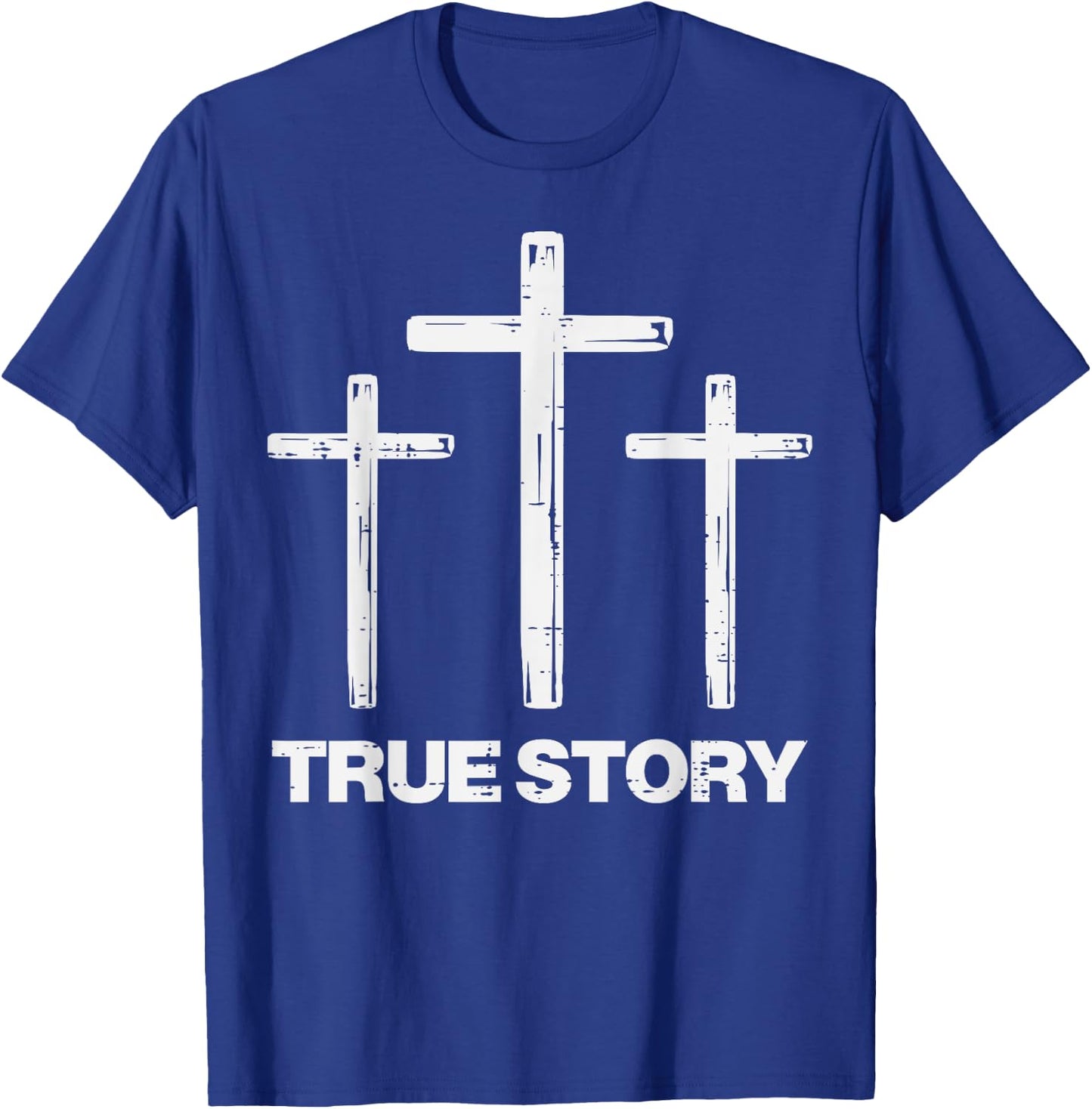 True Easter Story Cross Resurrection Religious Men Women Kid T-Shirt - T-Shirt | Royal