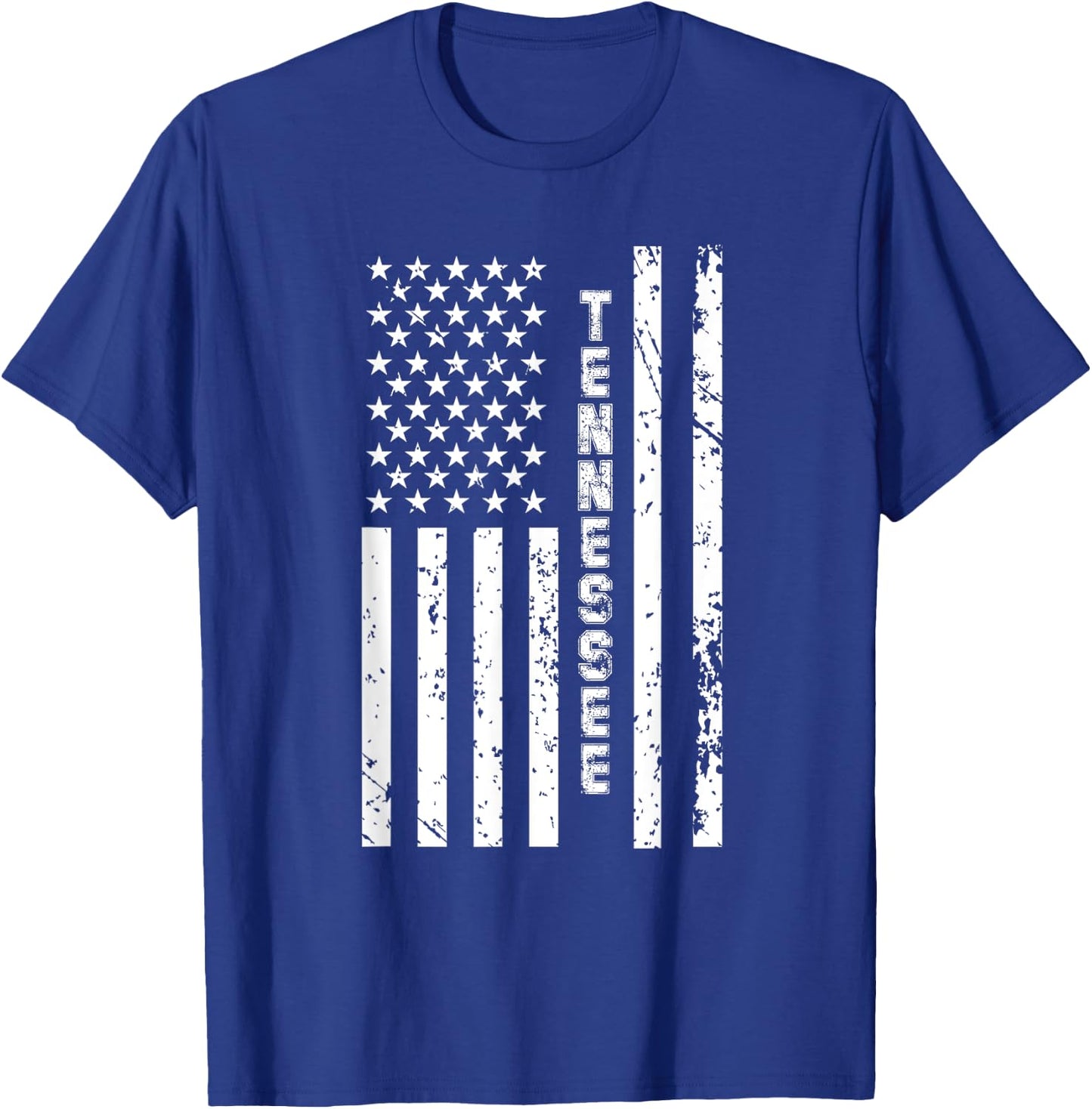 Tennessee United States Patriotic American Flag T-Shirt - T-Shirt | Royal