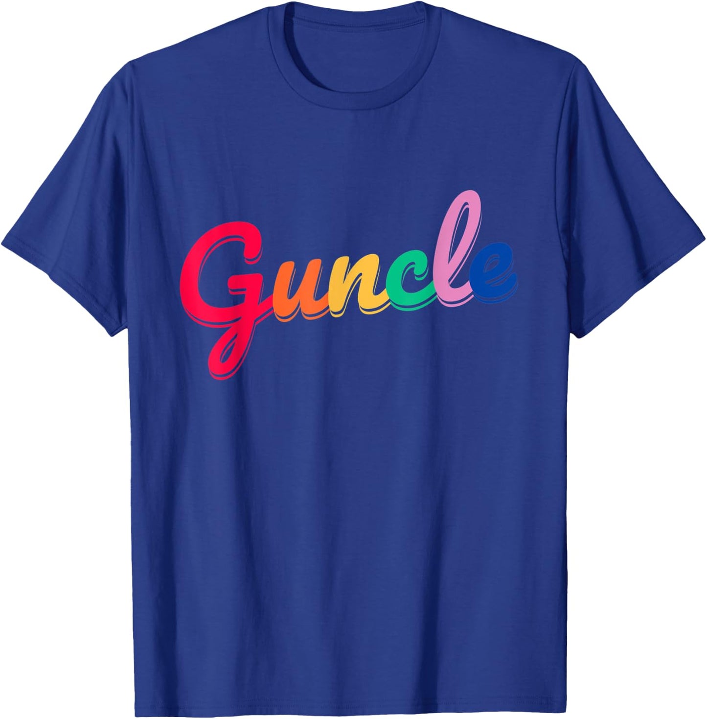 Fabulous Guncle Shirt - New Baby Gay Uncle Rainbow T-Shirt - T-Shirt | Royal