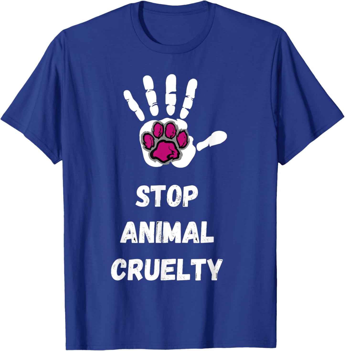 Stop Animal Cruelty Animal Lover Vegan Activist T-Shirt - T-Shirt | Royal