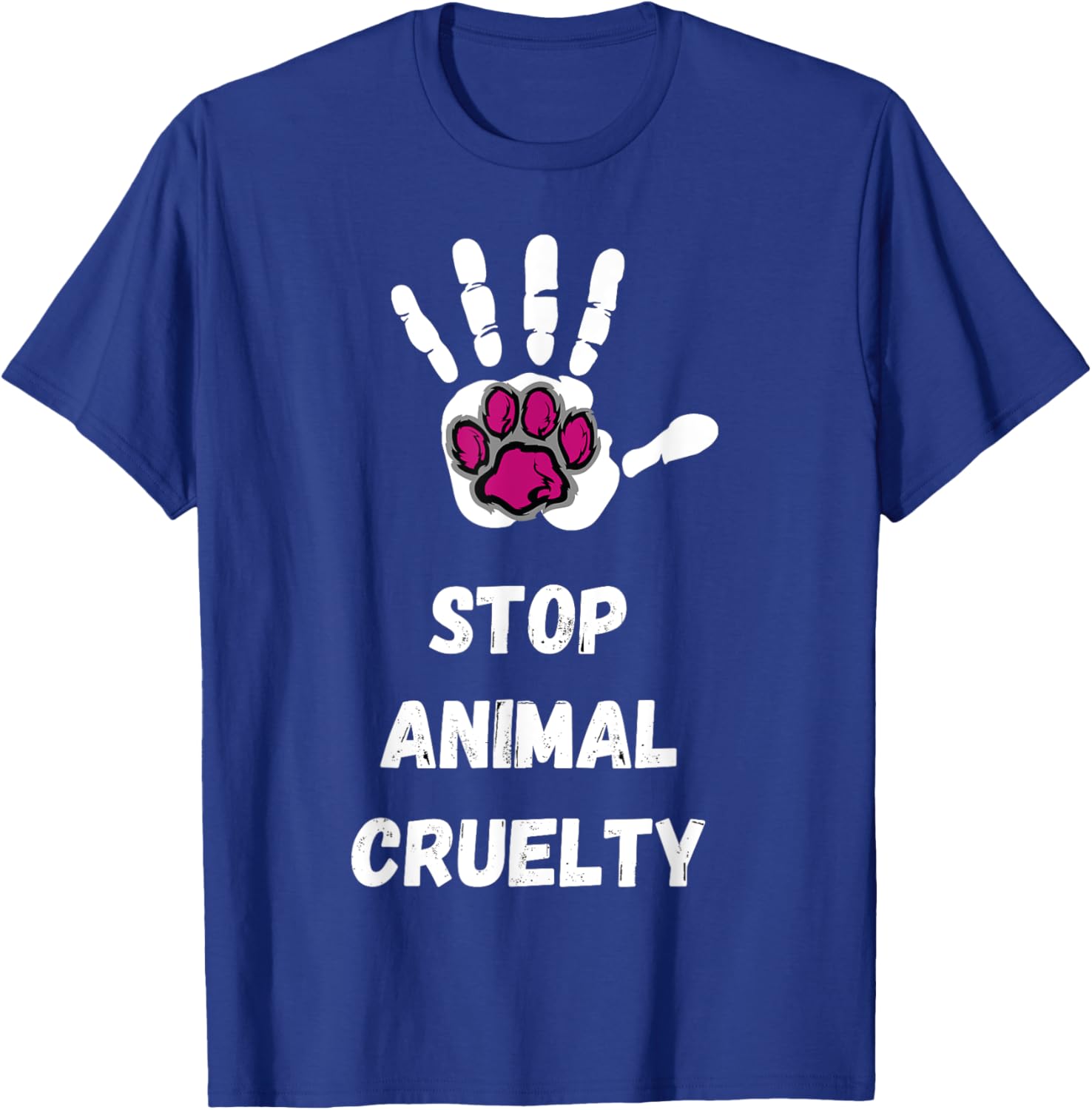 Stop Animal Cruelty Animal Lover Vegan Activist T-Shirt - T-Shirt | Royal