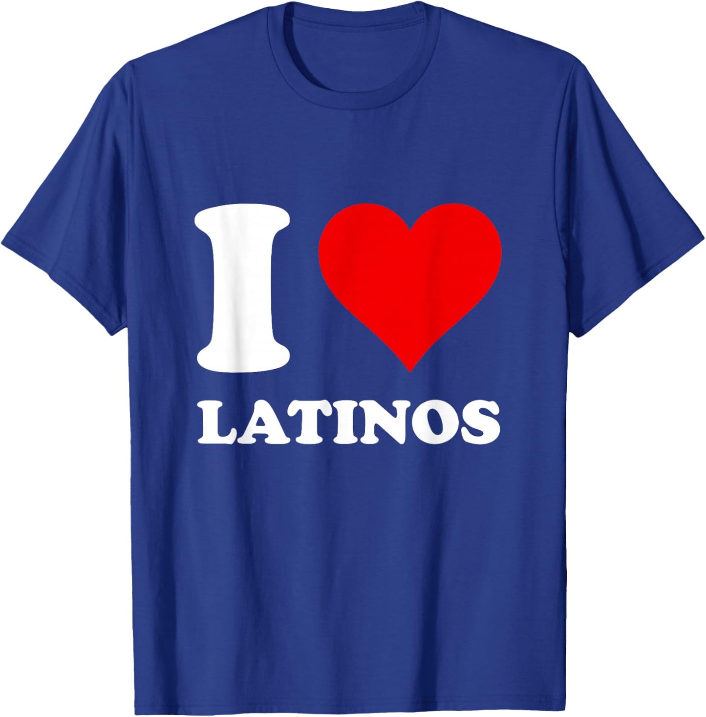 Red Heart I Love Latinos T-Shirt - T-Shirt | Royal