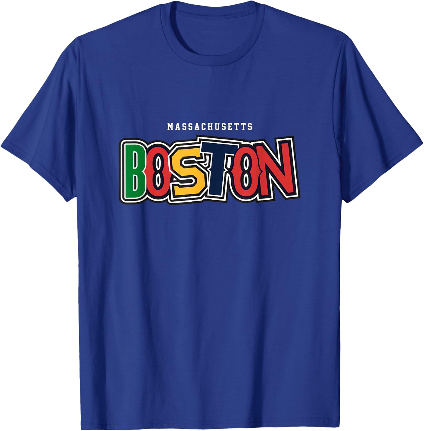 Boston Massachusetts Travel Souvenir Athletic Sport T-Shirt - T-Shirt | Royal