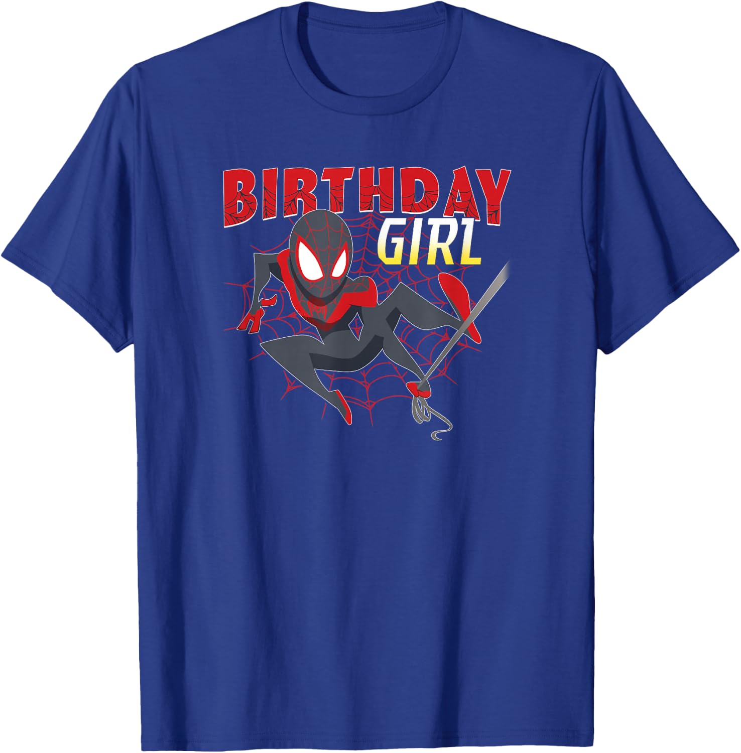 Marvel Spider-Man Birthday Girl Miles Morales Swing T-Shirt - T-Shirt | Royal