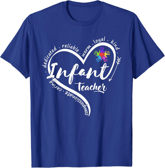Infant Teacher Back to School Infant Daycare Teacher T-Shirt - T-Shirt | Royal