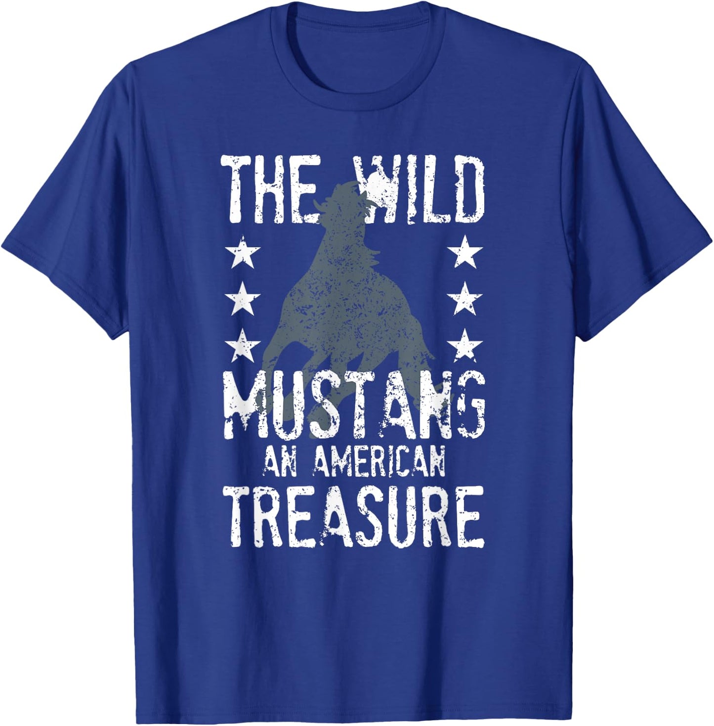 The Wild Mustang An American Treasure Funny Horse Rider T-Shirt - T-Shirt | Royal