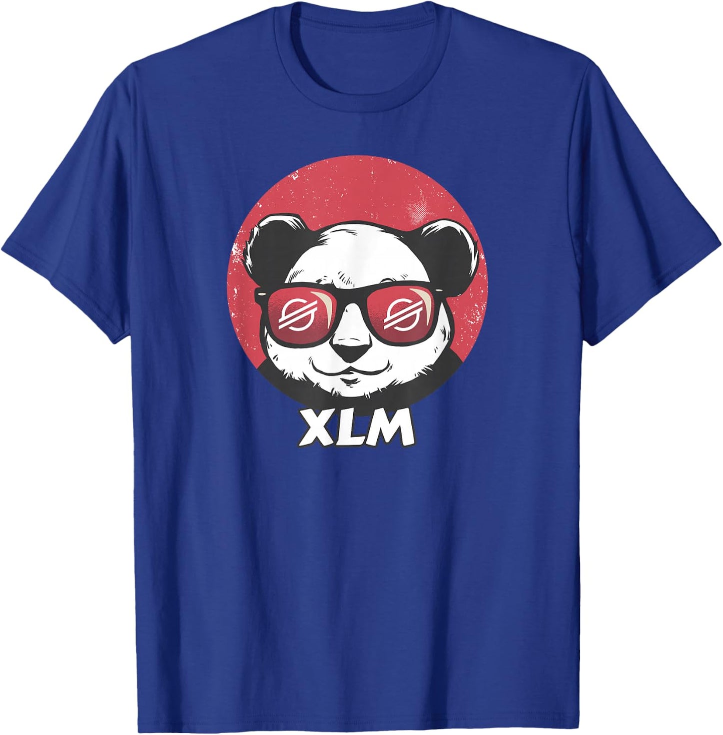 Stellar XLM Cute Crypto Panda Sun Glasses Retro T-Shirt - T-Shirt | Royal