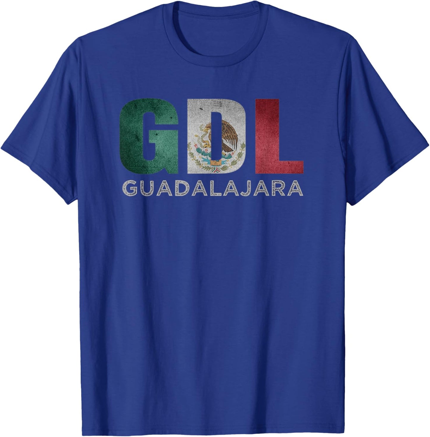 Guadalajara Mexico Flag Art Mexican Roots Airport Code GDL T-Shirt - T-Shirt | Royal