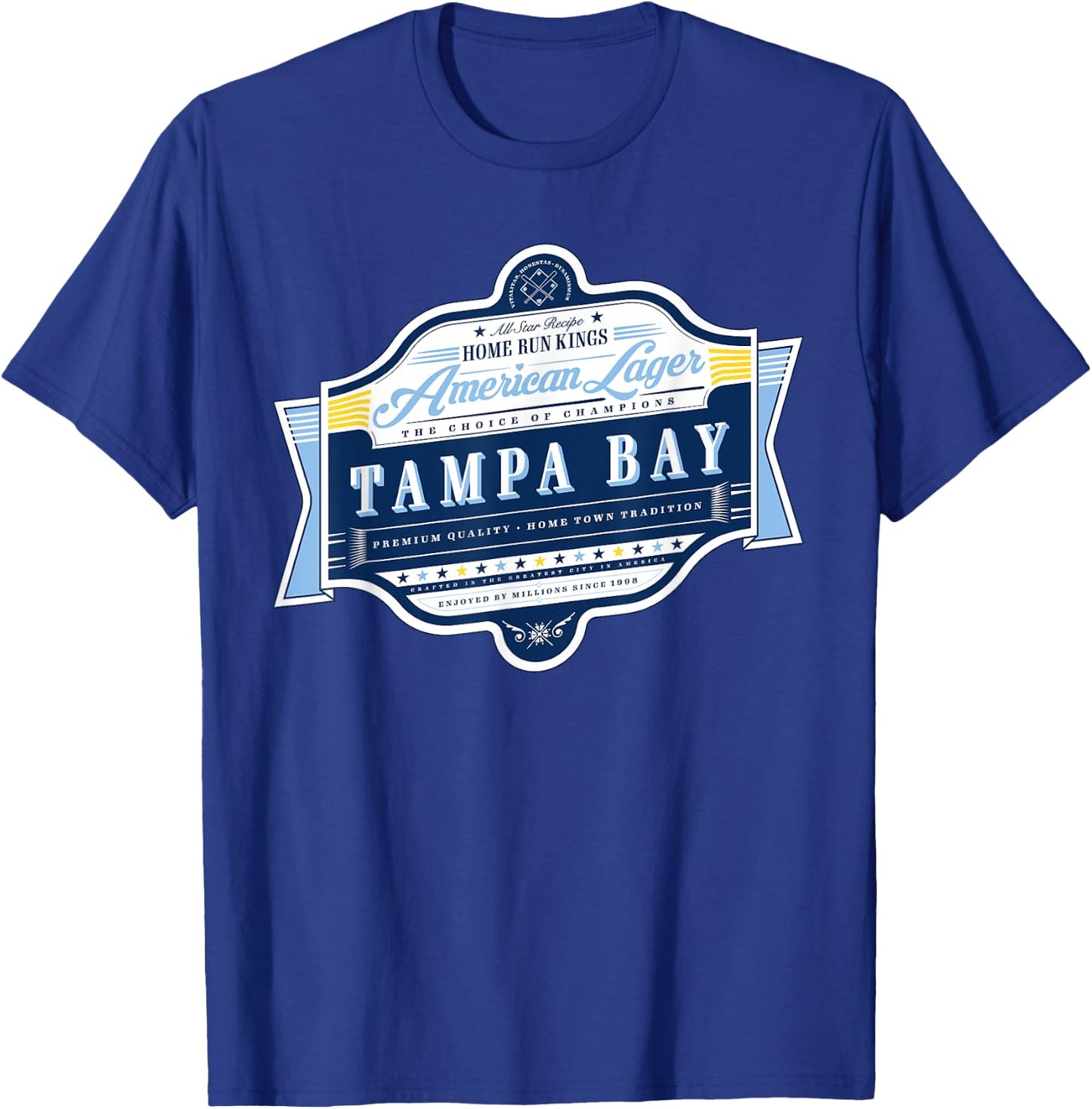 Classic Tampa Bay Beer Label - Tampeño Pride T-Shirt - T-Shirt | Royal
