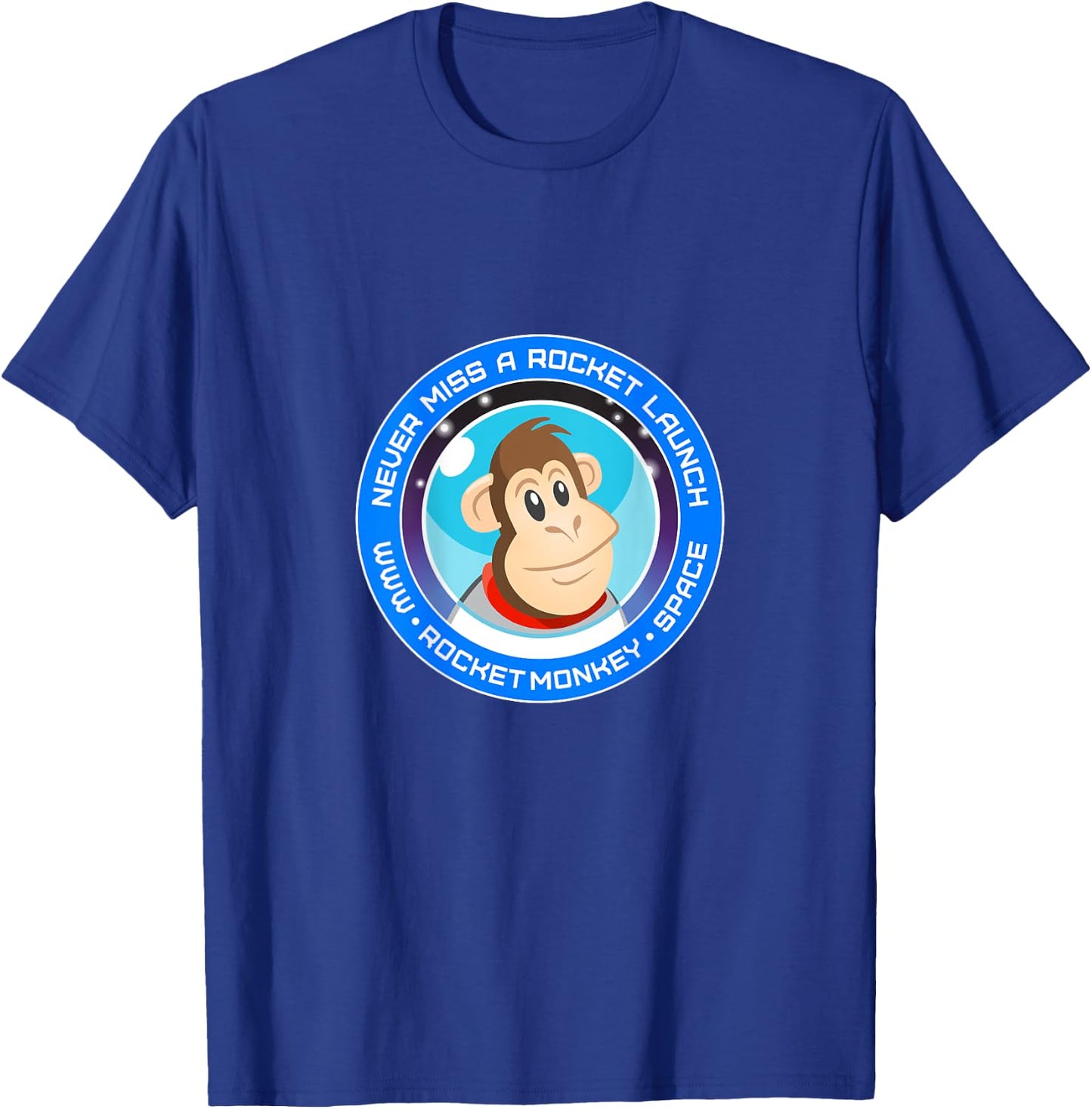 Rocket Monkey Circle Design Back T-Shirt - T-Shirt | Royal