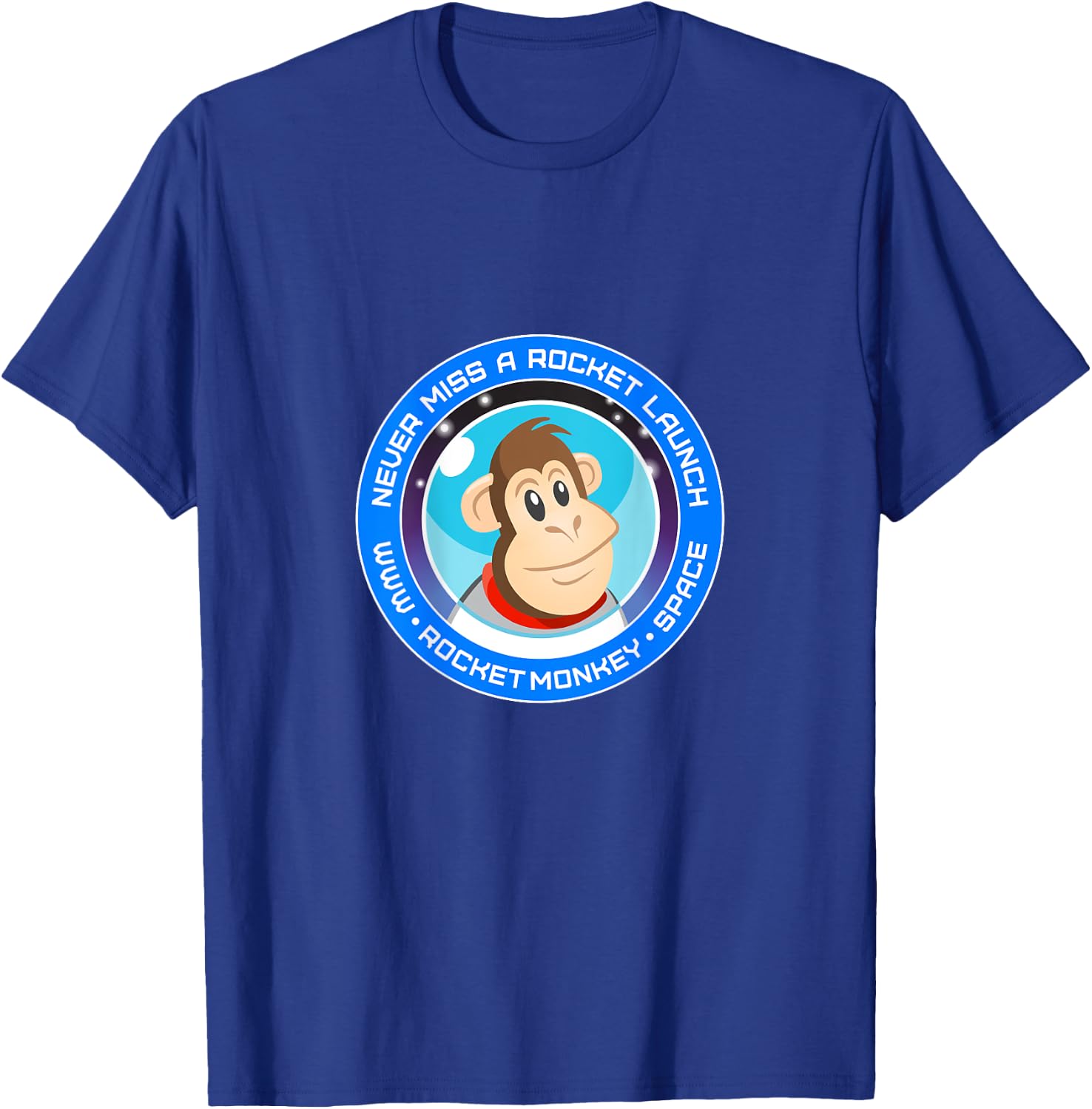 Rocket Monkey Circle Design Back T-Shirt - T-Shirt | Royal