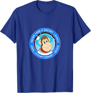 Rocket Monkey Circle Design Back T-Shirt - T-Shirt | Royal