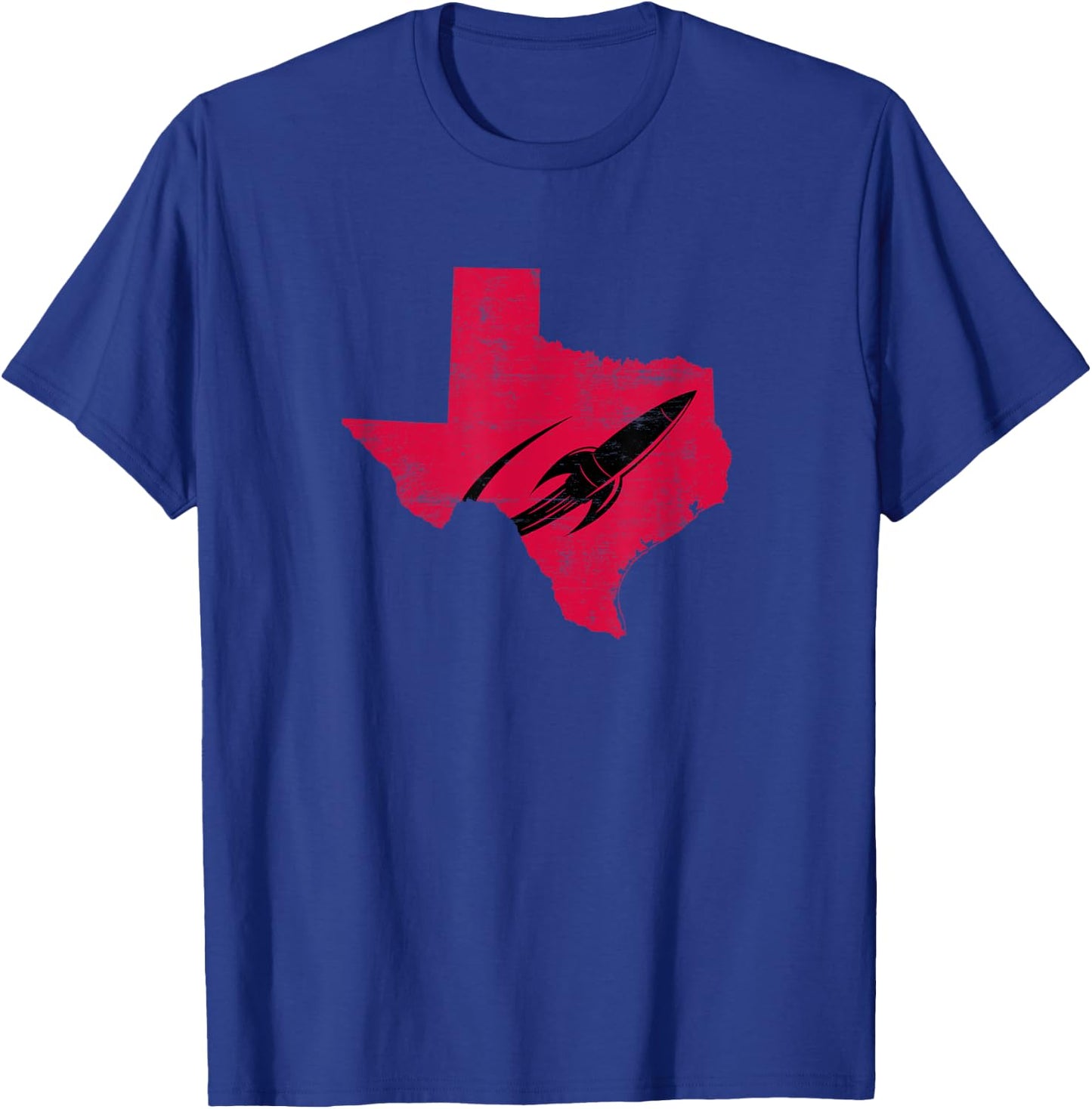 Rocket over Texas Rocket to Space Blastoff Houston Countdown T-Shirt - T-Shirt | Royal