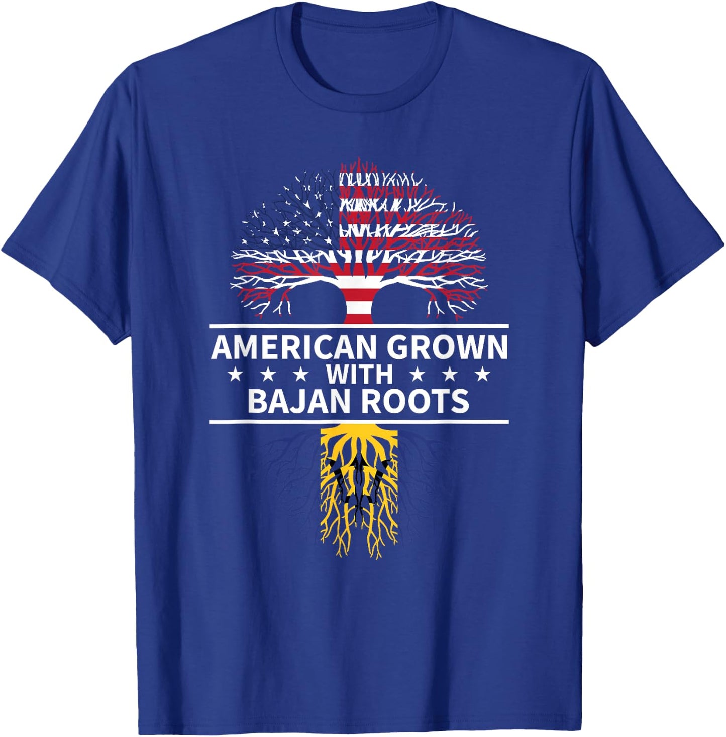 American Grown Bajan Roots Barbados T-Shirt - T-Shirt | Royal