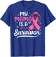 My mama is a survivor Support mom Breast Cancer Awareness T-Shirt - T-Shirt | Royal