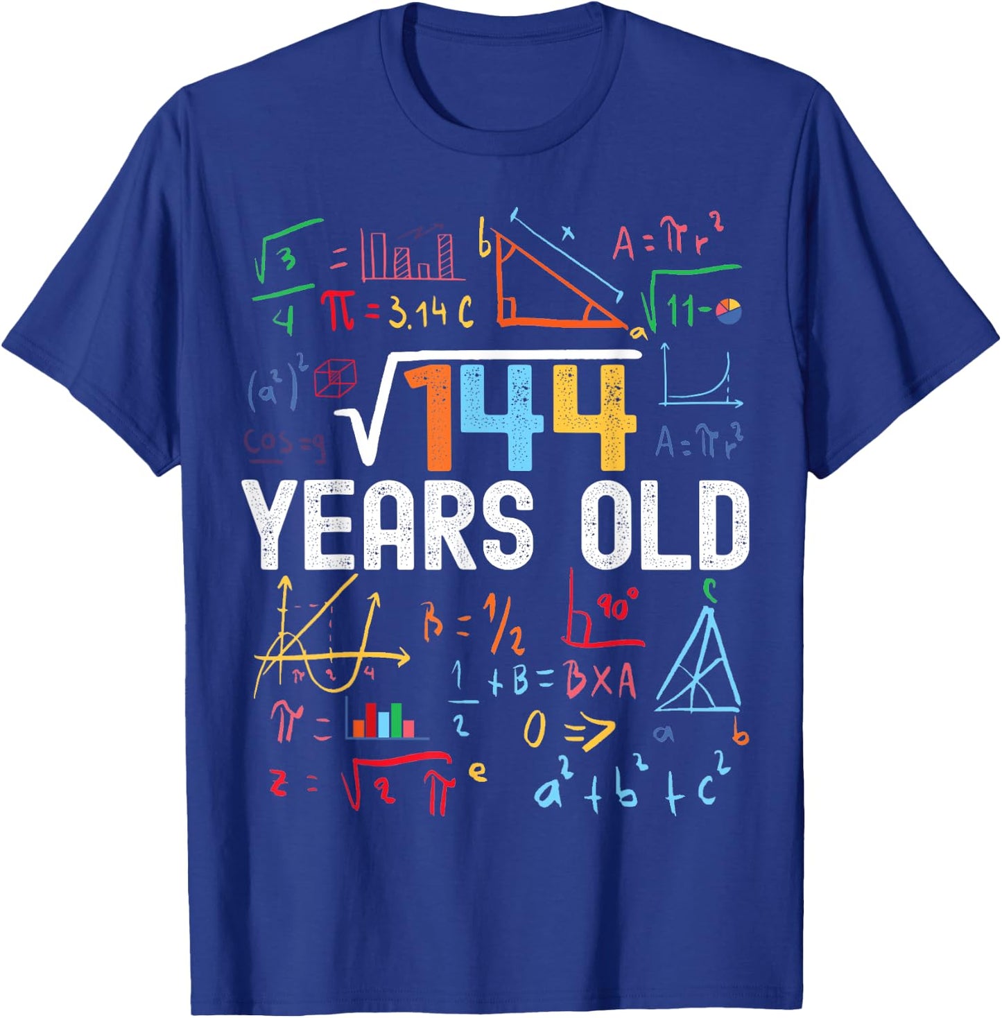 Square Root Of 144 12th Birthday 12 Years Old Birthday T-Shirt - T-Shirt | Royal