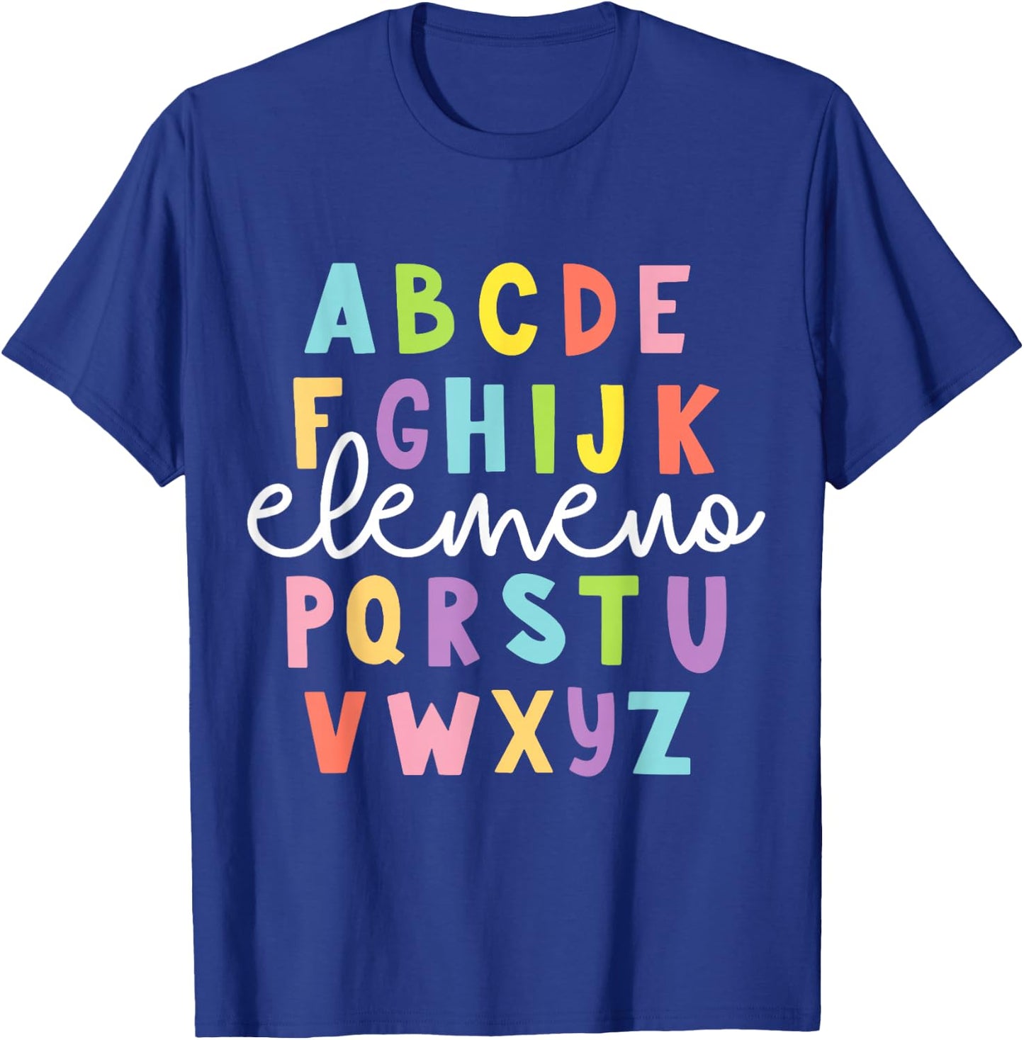 Alphabet ABC Elemeno Teacher Student Back To School Gift T-Shirt - T-Shirt | Royal