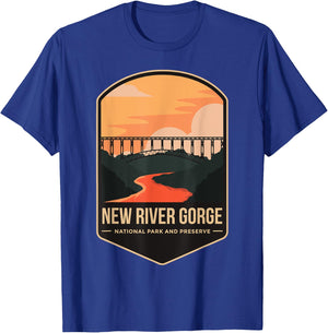 New River Gorge National Park 1978 West Virginia T-Shirt - T-Shirt | Royal