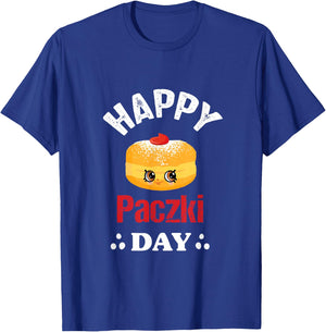 Funny Happy Paczki Day polish, Fat Thursday Donut Poland T-Shirt - T-Shirt | Royal