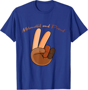 Melanated And Proud Black History Month BLM Melanin African T-Shirt - T-Shirt | Royal