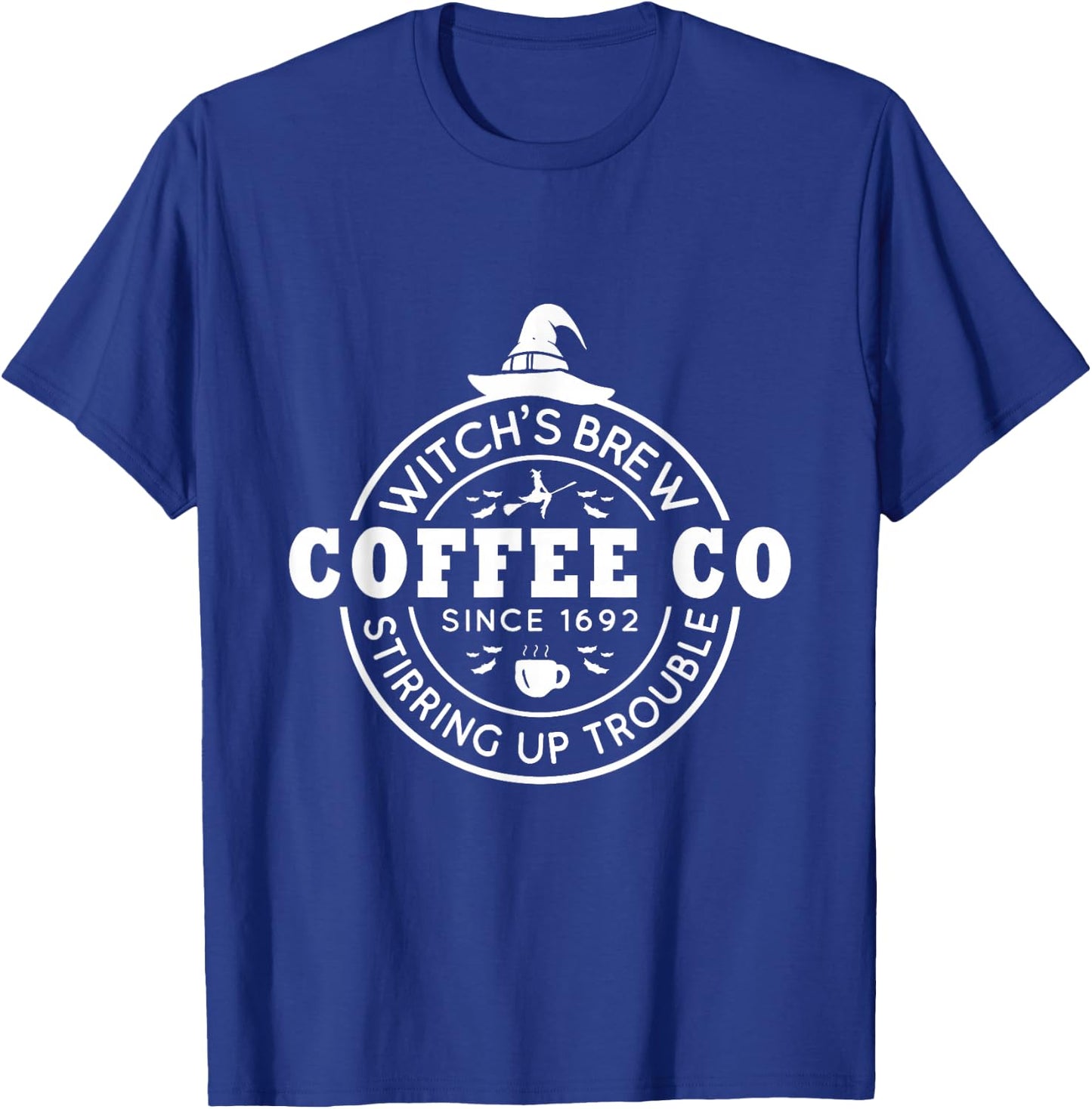 Witches Brew Coffee Co Halloween Witch Coffee Lovers T-Shirt - T-Shirt | Royal