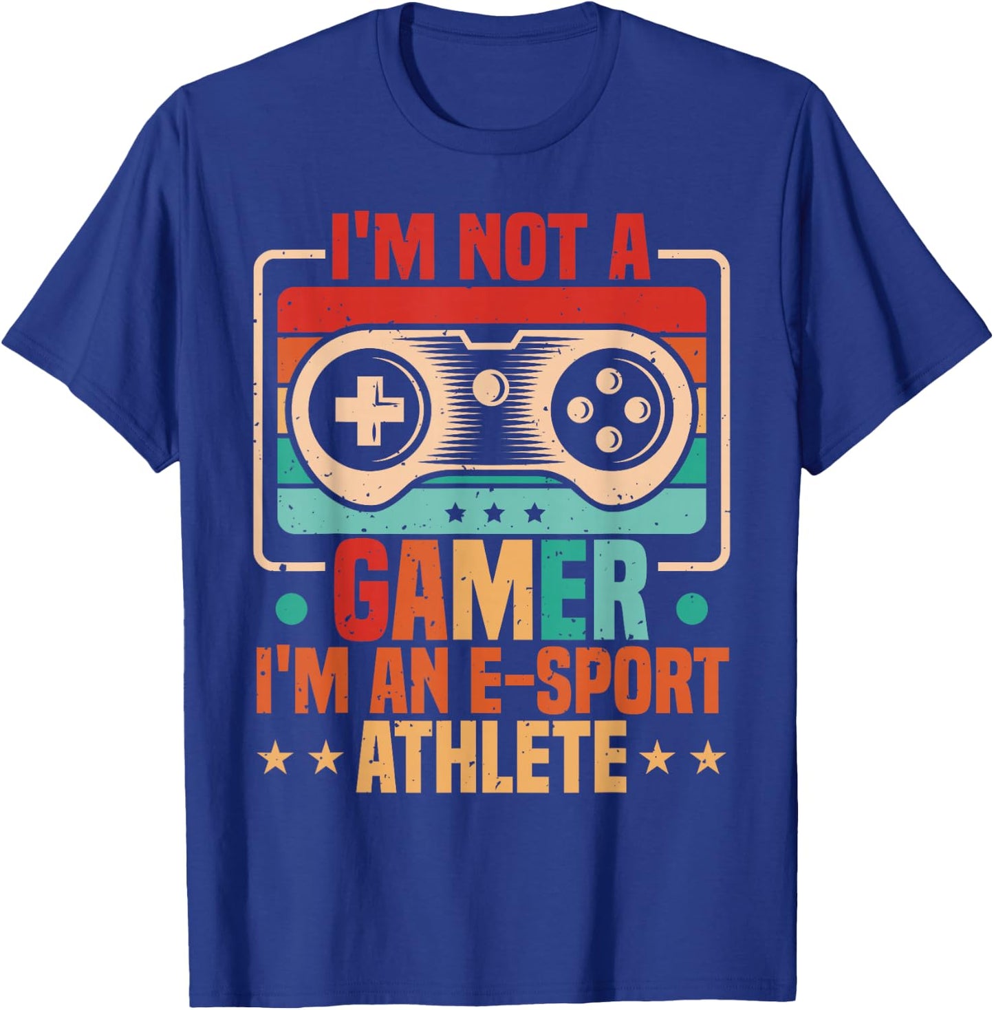 Gamer & E-Sport Athlete, Funny Video Games & eSport Gaming T-Shirt - T-Shirt | Royal