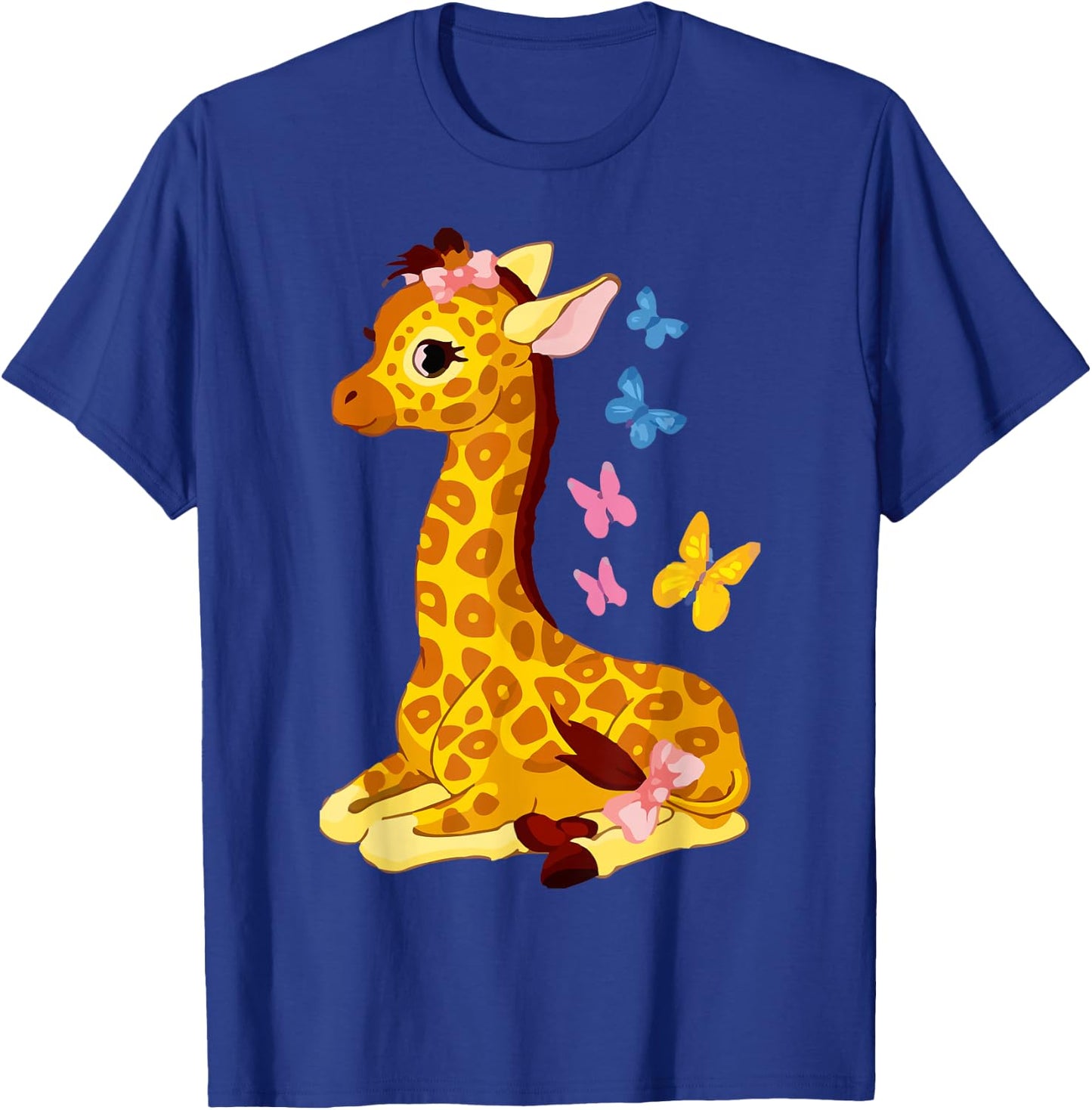 Funny Giraffe Drawing Forest Ranger Cool Giraffe Mom T-Shirt - T-Shirt | Royal