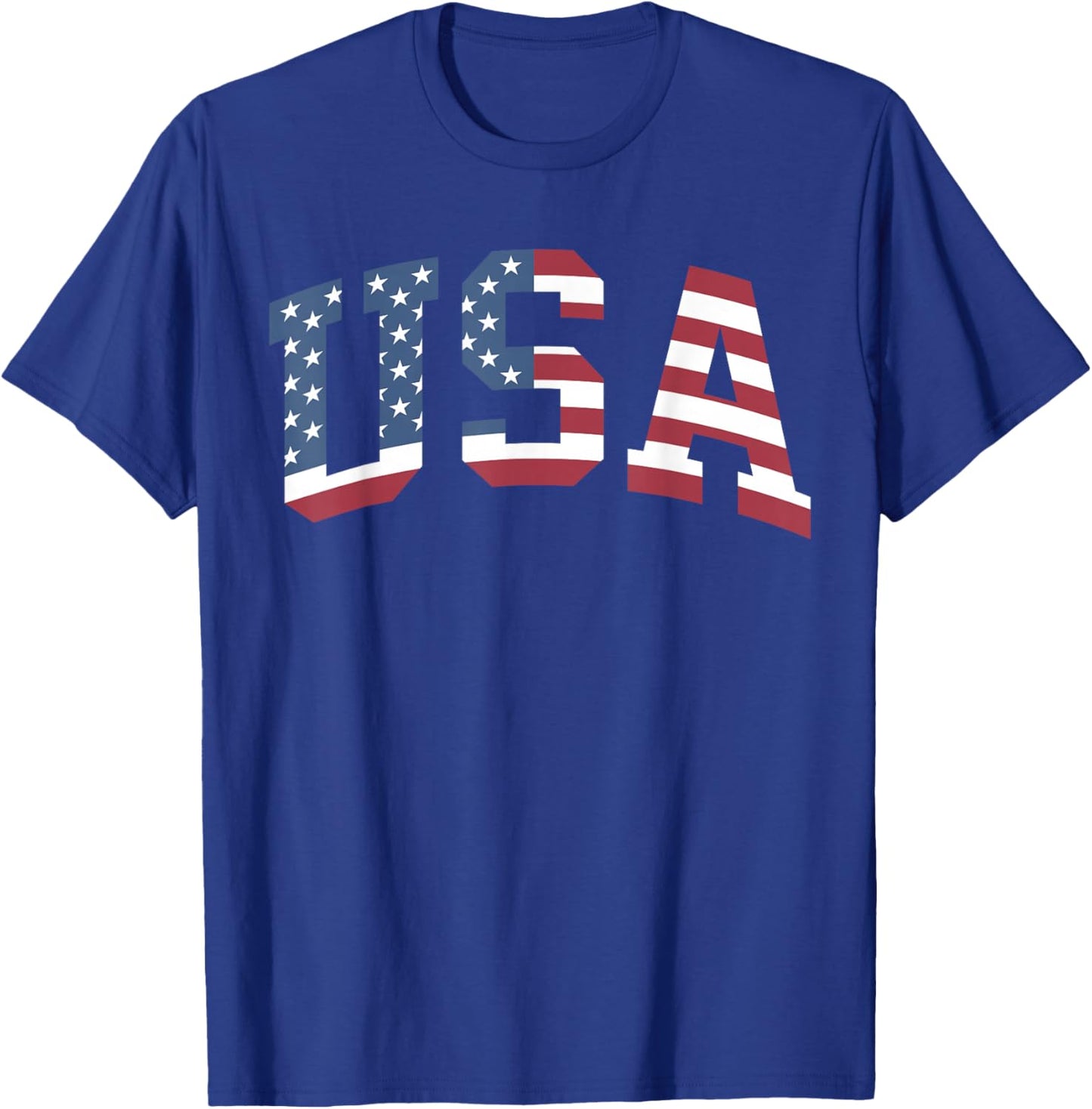 USA Shirt Women Men Kids Patriotic American Flag 4th of July T-Shirt - T-Shirt | Royal