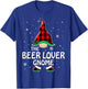 Beer Lover Gnome Buffalo Plaid Matching Family Christmas T-Shirt - T-Shirt | Royal