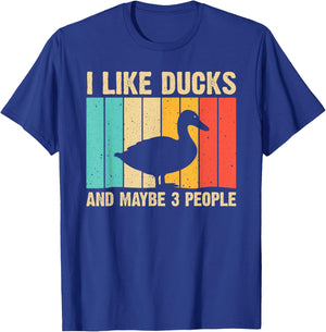 Vintage Duck Design For Duck Lovers Men Women Mallard Drake T-Shirt - T-Shirt | Royal