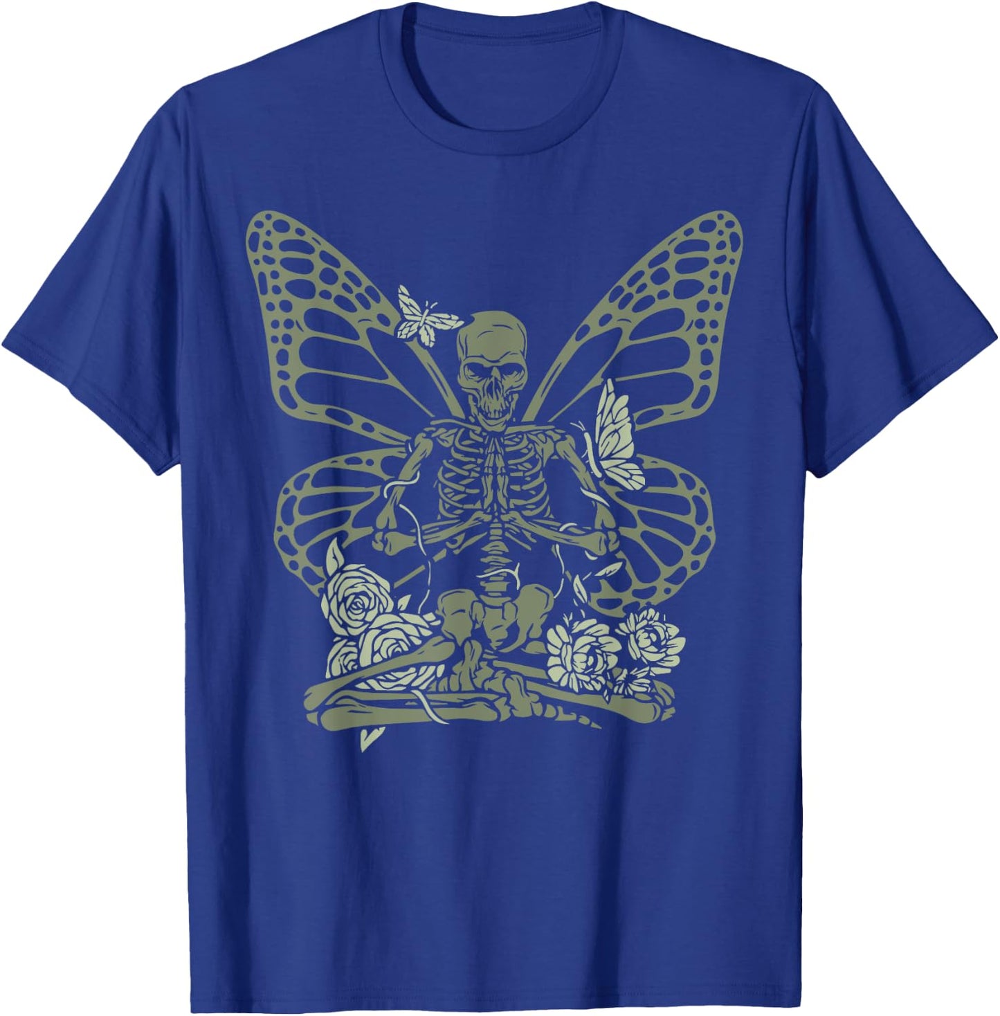 Fairy Grunge Fairycore Aesthetic Skeleton Butterfly Gothic T-Shirt - T-Shirt | Royal