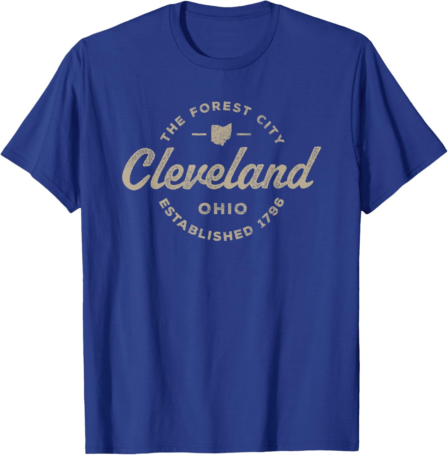 Vintage Cleveland Ohio Retro Throwback Souvenir T-Shirt - T-Shirt | Royal