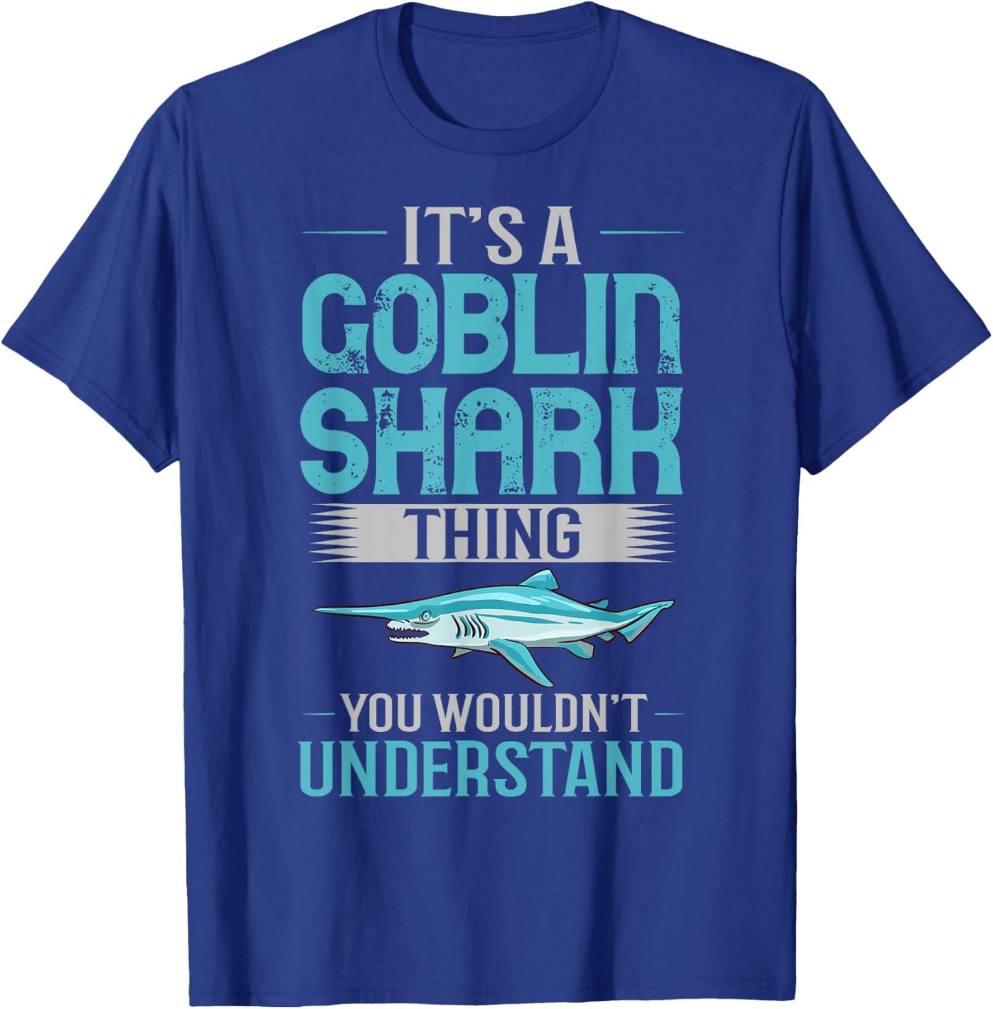 Goblin Shark Animal Tooth Funny Ocean T-Shirt - T-Shirt | Royal