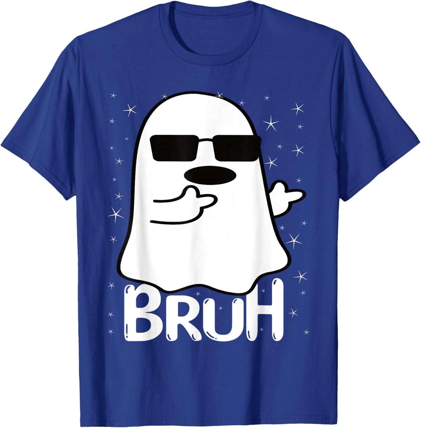 Bruh Ghost Funny Halloween Costume Men Kids Boys T-Shirt - T-Shirt | Royal