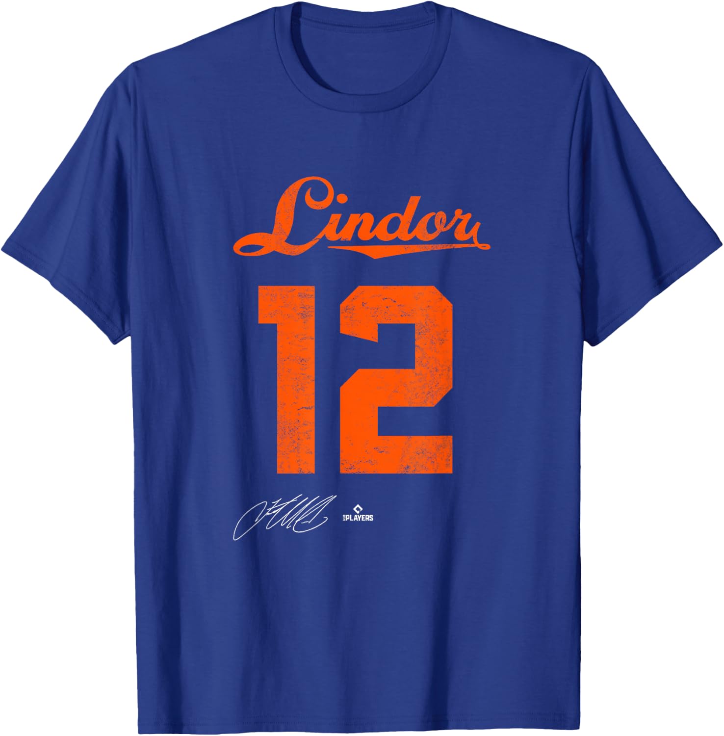 Francisco Lindor 12 Francisco Lindor New York MLBPA T-Shirt - T-Shirt | Royal