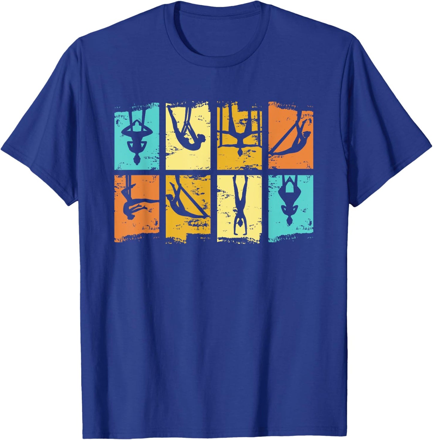 Vintage Aerialists Retro Aerial Silk Acrobatics Dance Circus T-Shirt - T-Shirt | Royal