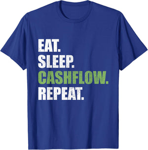 Eat Sleep Cashflow Repeat Stock Market Finance T-Shirt - T-Shirt | Royal