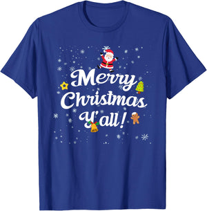 Merry Christmas Y'all T-Shirt - T-Shirt | Royal