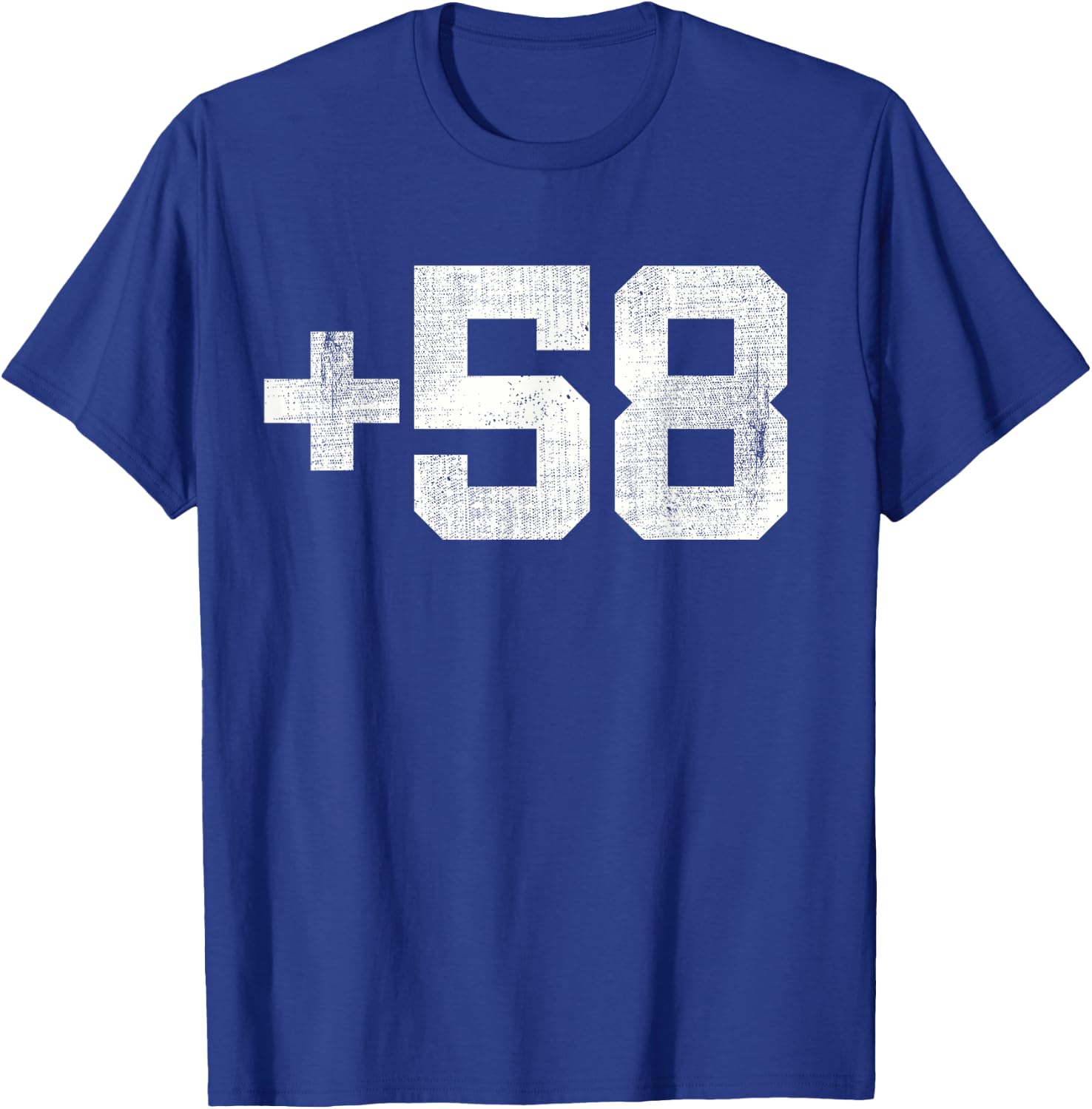 Venezuela country code, plus fifty eight (+58) T-Shirt - T-Shirt | Royal