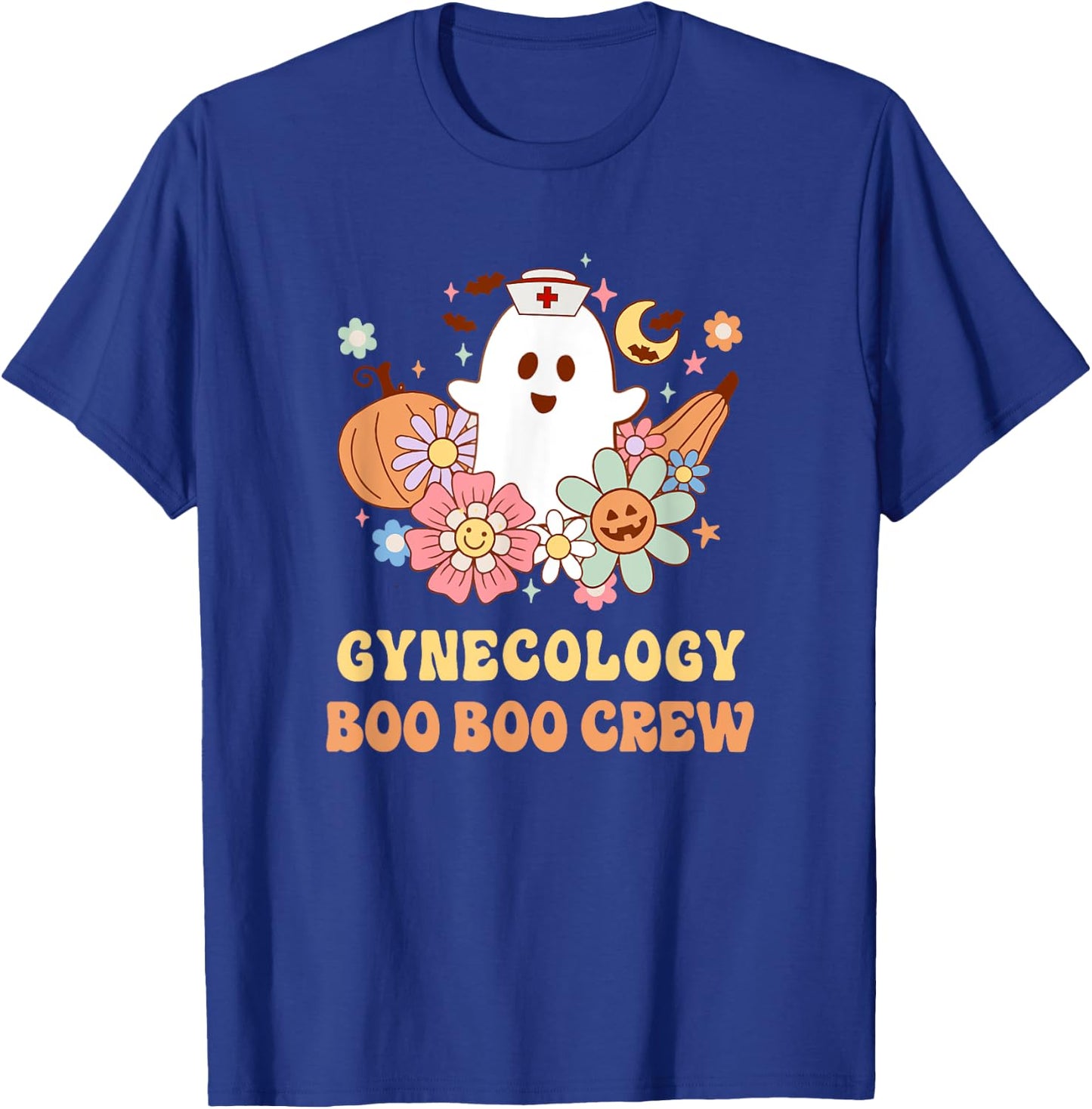 Gynecology Boo Boo Crew Nurse Halloween T-Shirt - T-Shirt | Royal
