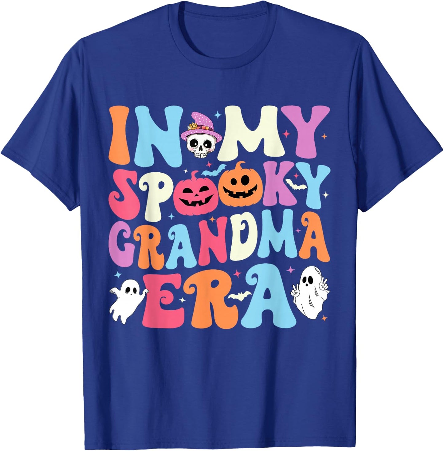 In My Spooky Grandma Era Halloween Groovy Grandma Halloween T-Shirt - T-Shirt | Royal