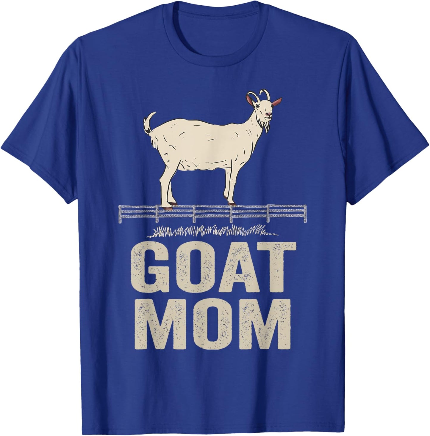 Funny Goat Mom I Love My Goat Retro Vintage Goat Lover Gift T-Shirt - T-Shirt | Royal