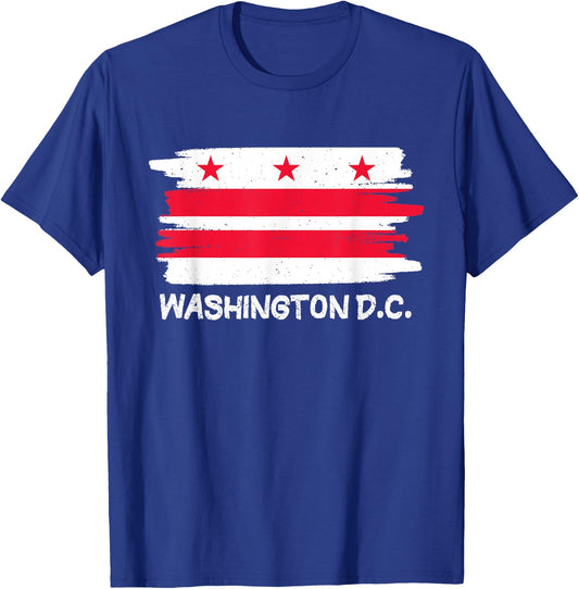 Cool Washington D.C. Flag T-Shirt - T-Shirt | Royal